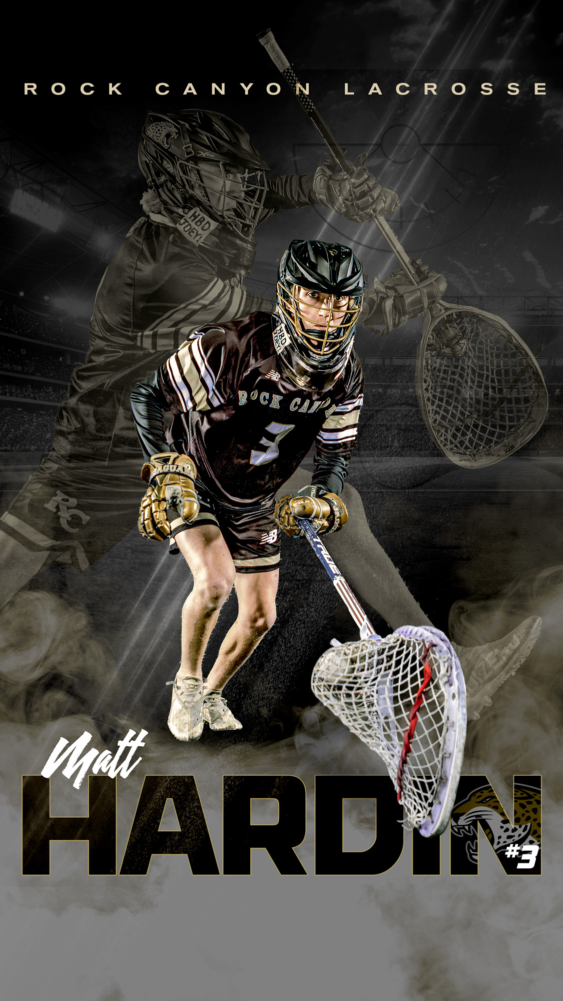 Team Lacrosse Goalie Photo Collage Composite